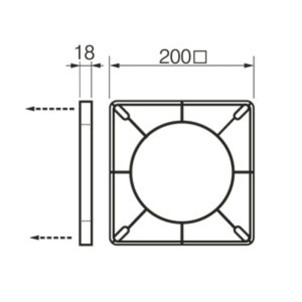 Fantech Trade SLIMFIT Grille - External Eave-Fantech Trade-Ozlighting.com.au