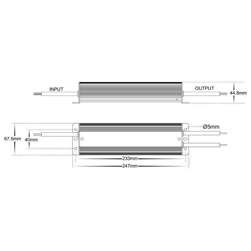 Havit DRIVER-WP - 12V/24V DC 30/60/100/150/200/275/300W Constant Voltage Weatherproof LED Driver IP66-Havit Lighting-Ozlighting.com.au