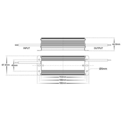 Havit DRIVER-WP - 12V/24V DC 30/60/100/150/200/275/300W Constant Voltage Weatherproof LED Driver IP66-Havit Lighting-Ozlighting.com.au