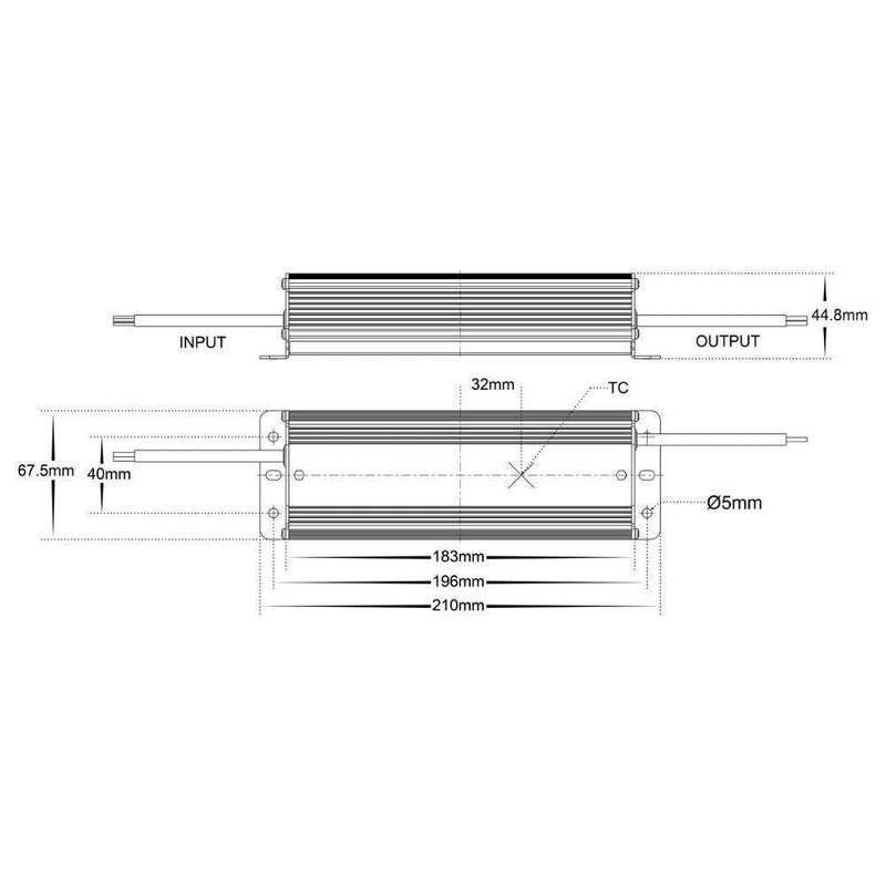 Havit DRIVER-WP - 12V/24V DC 30/60/100/150/200/275/300W Constant Voltage Weatherproof LED Driver IP66-Havit Lighting-Ozlighting.com.au