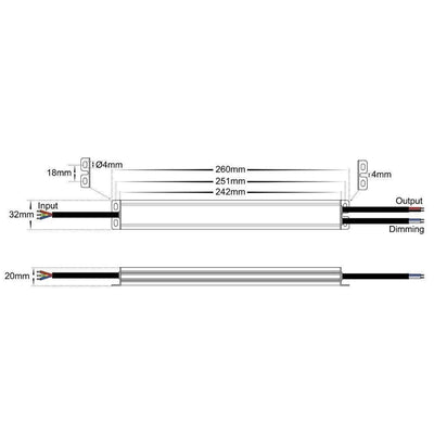 Havit DRIVER-WP-DIM - 12V/24V DC 30/60/100W TRIAC+0/1-10V Dimmable Weatherproof LED Driver IP66-Havit Lighting-Ozlighting.com.au