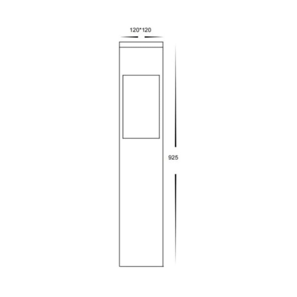 Havit FEDOR - 12W TRI Colour Aluminium Black Bollard Light IP65-Havit Lighting-Ozlighting.com.au
