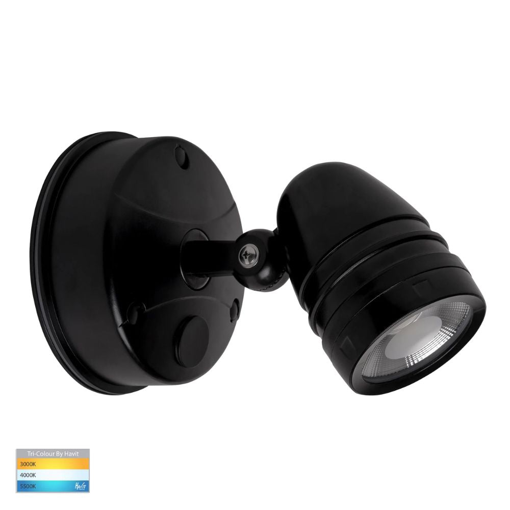 Havit FOCUS - 15W LED Single Head Tri-Colour Exterior PC Spotlight IP65-Havit Lighting-Ozlighting.com.au
