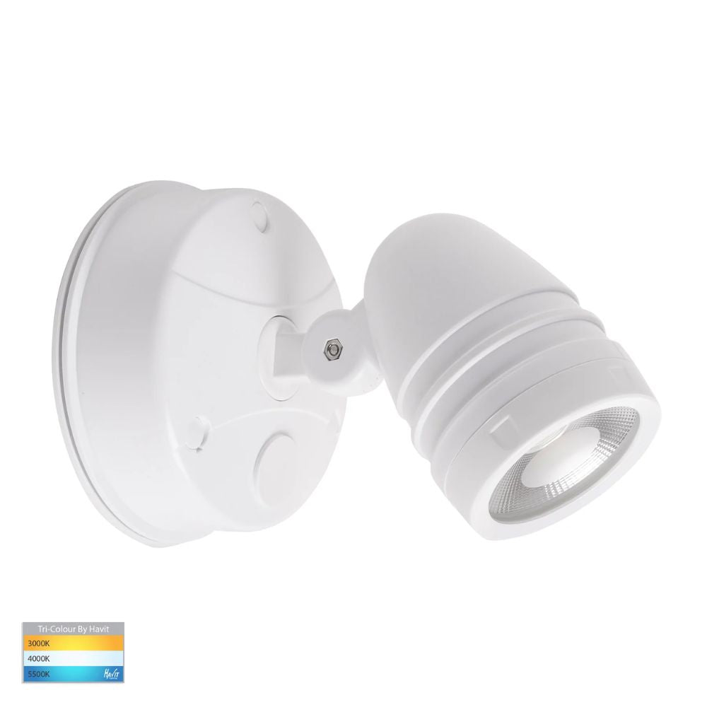 Havit FOCUS - 15W LED Single Head Tri-Colour Exterior PC Spotlight IP65-Havit Lighting-Ozlighting.com.au