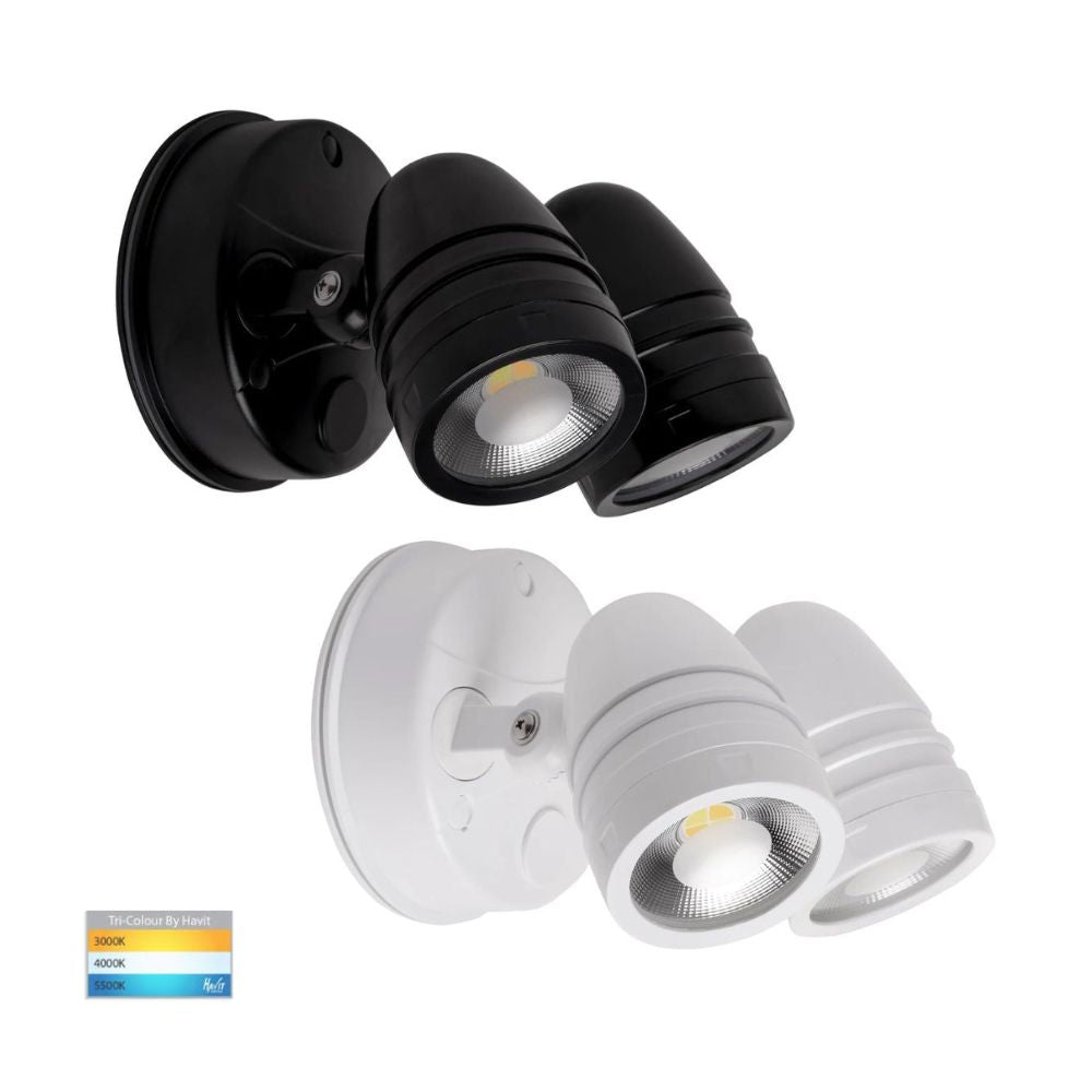 Havit FOCUS LED Spotlight - 2x15W, Tri-Colour, IP65, Twin Head-Havit Lighting-Ozlighting.com.au