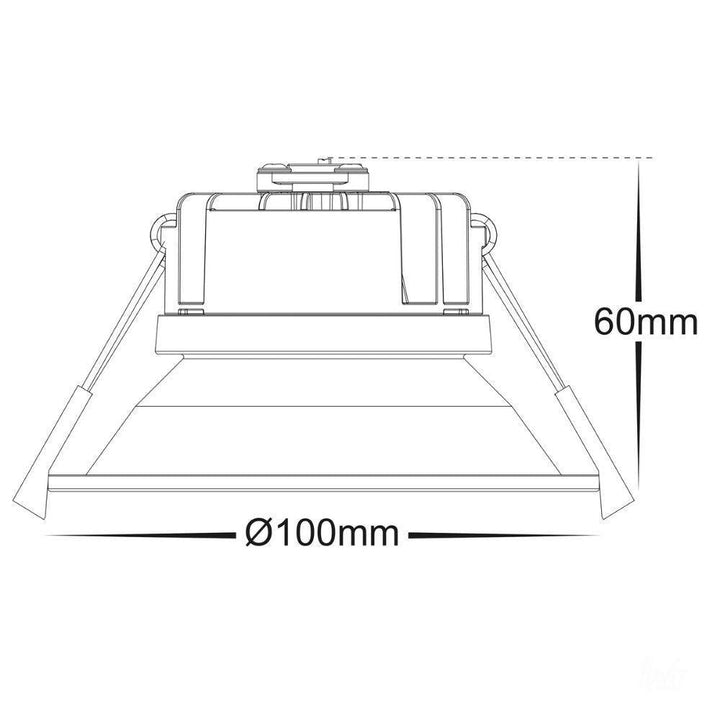 Havit GLEAM-D2W - 9W LED Dim-To-Warm Dimmable Deep Face Downlight IP54-Havit Lighting-Ozlighting.com.au