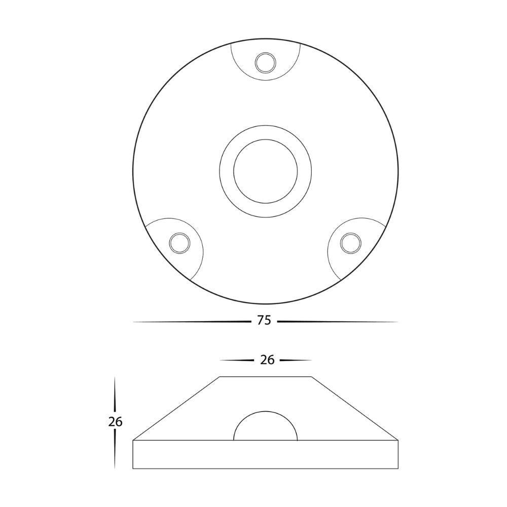 Havit HV145-BASE - Antique Brass Finished Surface Mounted Base-Havit Lighting-Ozlighting.com.au