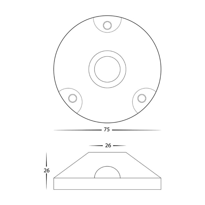 Havit HV145-BASE - Antique Brass Finished Surface Mounted Base-Havit Lighting-Ozlighting.com.au