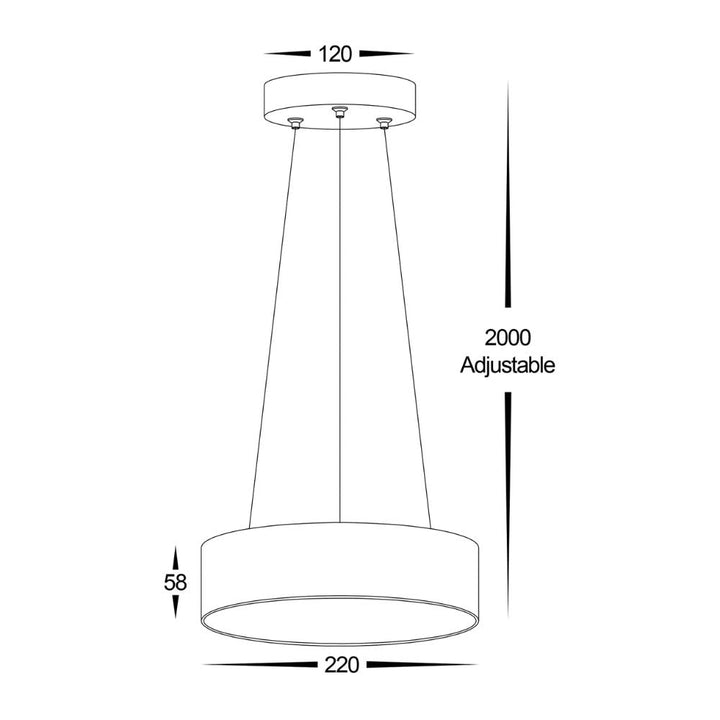 Havit NELLA - 20W/30W LED Tri-Colour Dimmable 220mm/320mm Round Pendant Light-Havit Lighting-Ozlighting.com.au