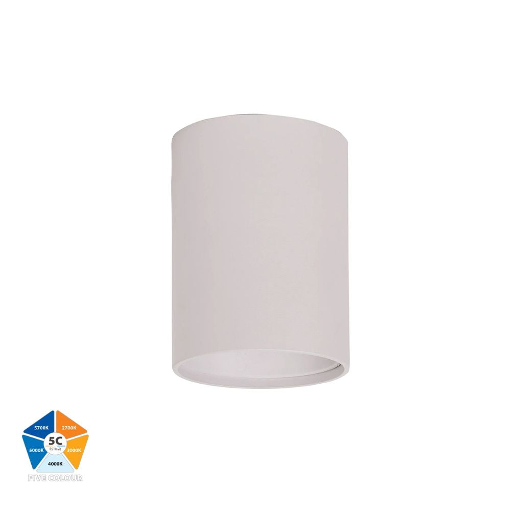 Havit NELLA LED Downlight - 7W/12W/18W/24W, 5-CCT, Dimmable, IP54, Round, Surface Mount-Havit Lighting-Ozlighting.com.au