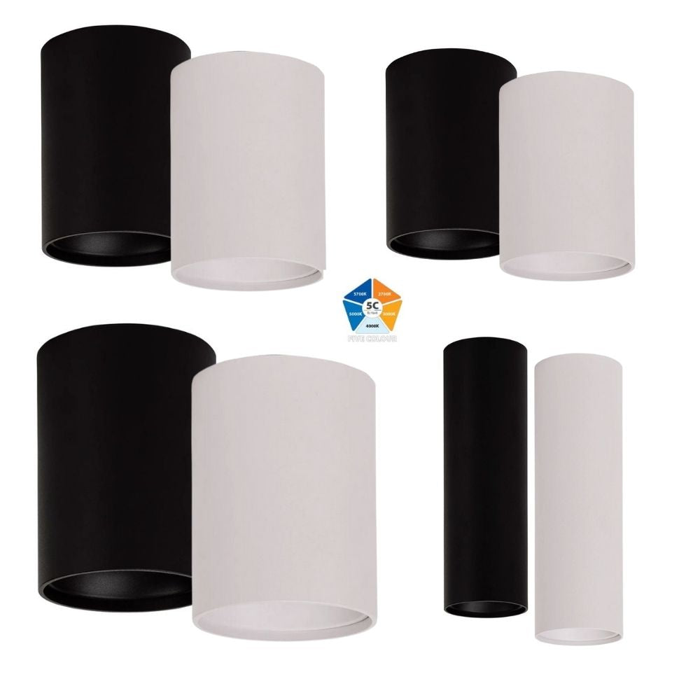 Havit NELLA LED Downlight - 7W/12W/18W/24W, 5-CCT, Dimmable, IP54, Round, Surface Mount-Havit Lighting-Ozlighting.com.au