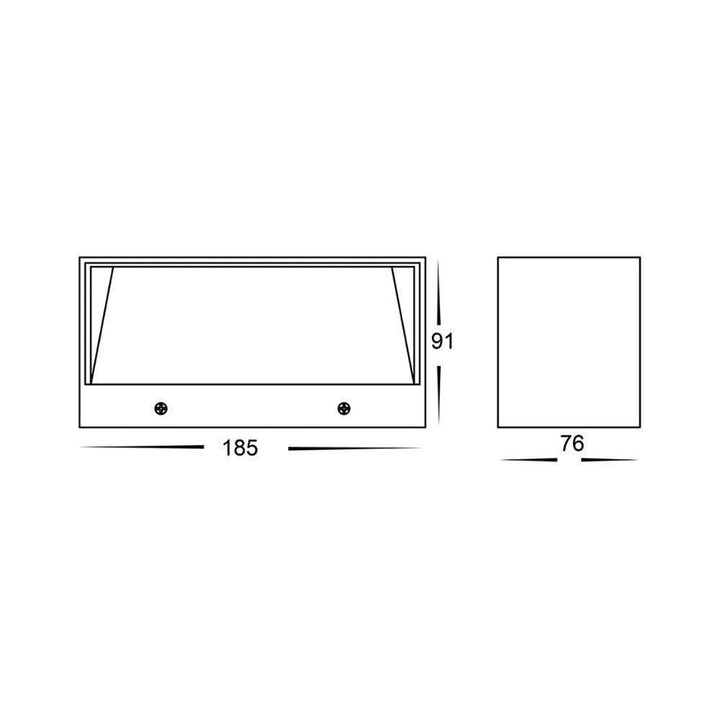 Havit NIKKI - 10W LED Tri-Colour Modern Exterior Up/Down Wall Light IP54-Havit Lighting-Ozlighting.com.au