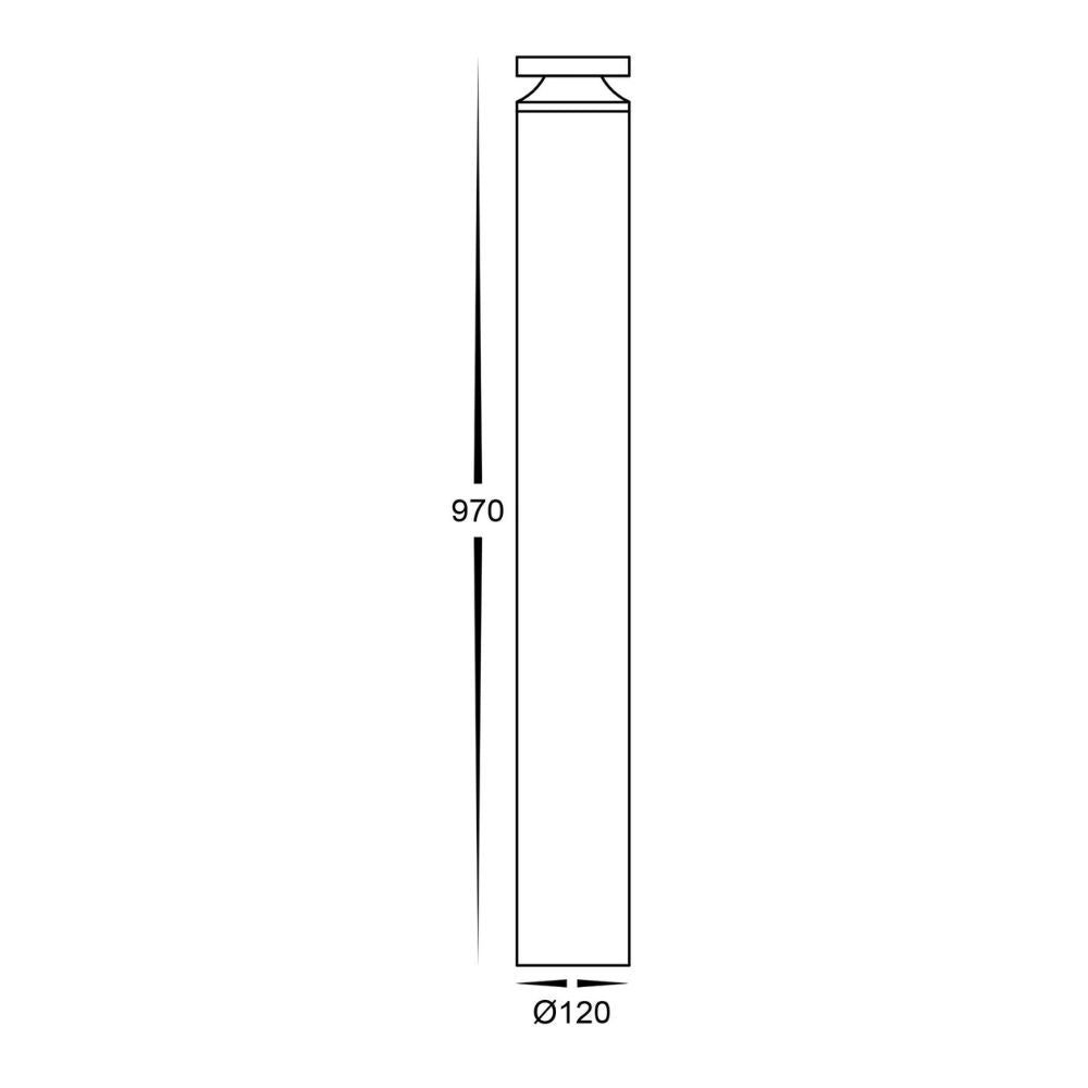 Havit NORAY - 12W TRI Colour Black LED Bollard Light IP65 24V DC DRIVER REQUIRED-Havit Lighting-Ozlighting.com.au