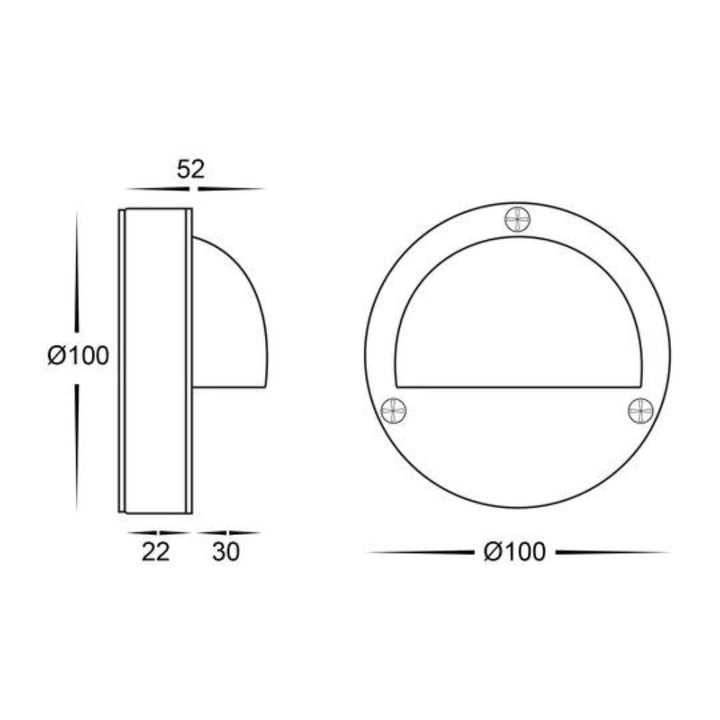 Havit PINTA - G4 12V DC Exterior Eyelid Surface Mount Steplight IP65 316 Stainless Steel - DRIVER REQUIRED-Havit Lighting-Ozlighting.com.au