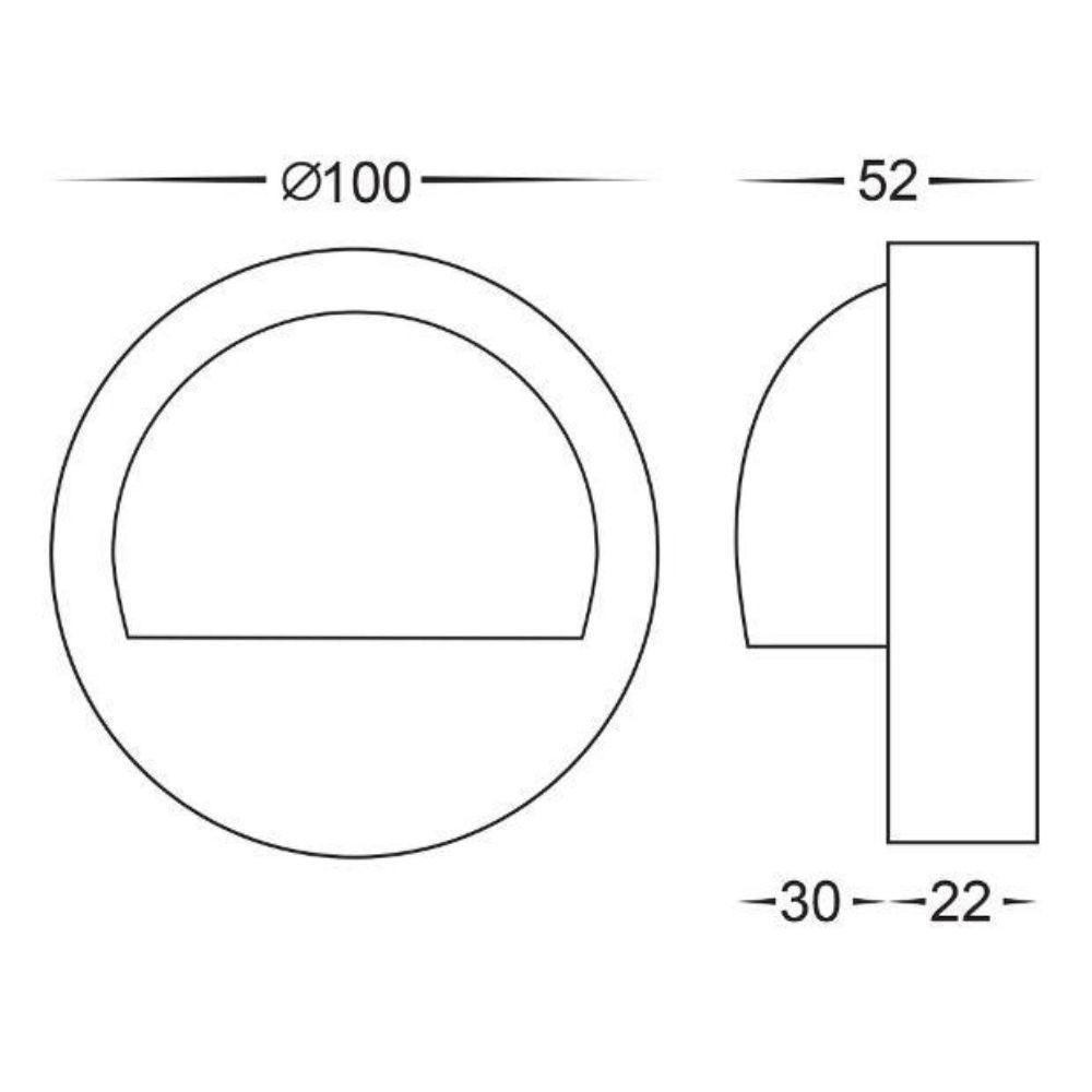 Havit PINTA - G9 Exterior Eyelid Surface Mount Steplight IP65-Havit Lighting-Ozlighting.com.au