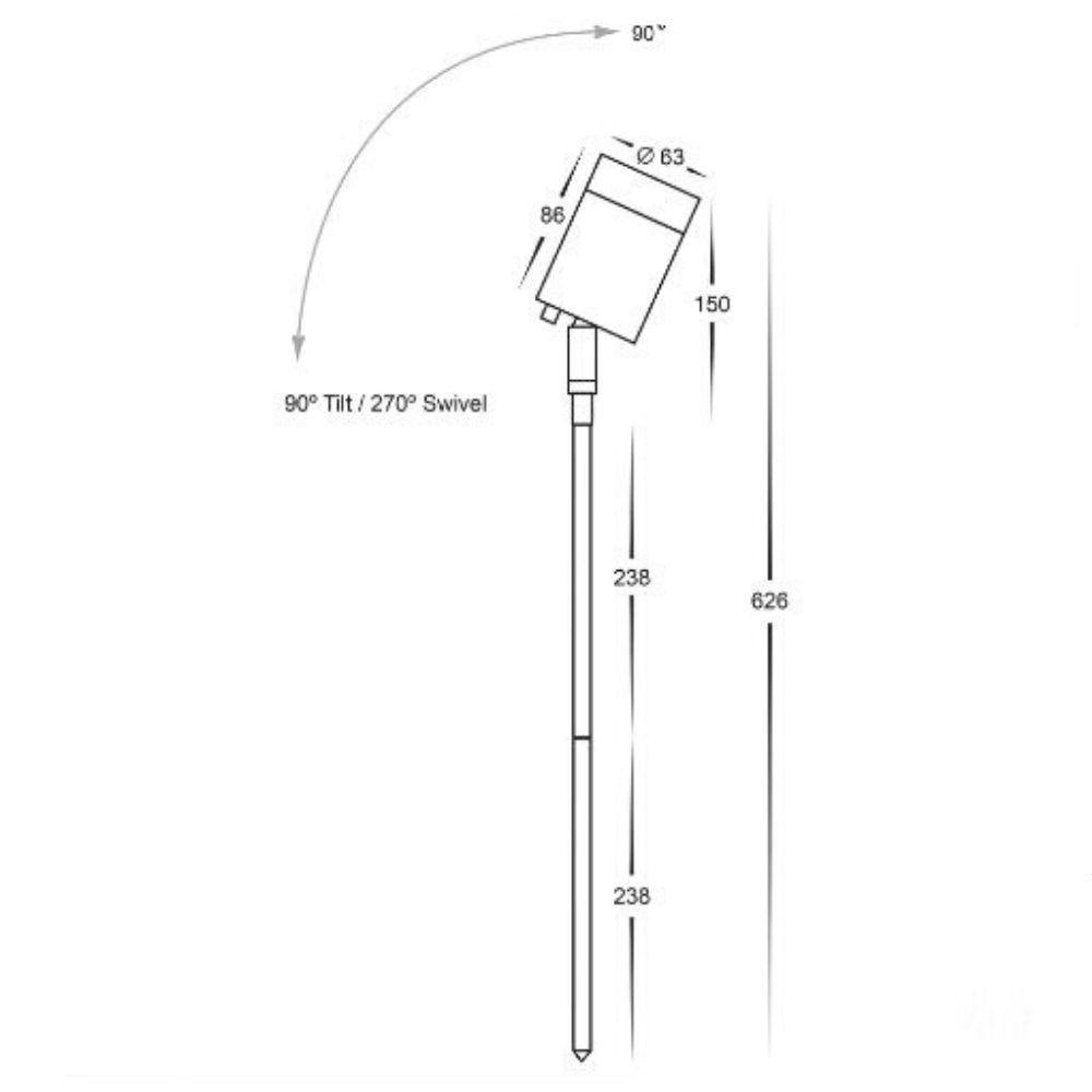 Havit POINTE Garden Spike Light - 12V, Adjustable - DRIVER REQUIRED-Havit Lighting-Ozlighting.com.au