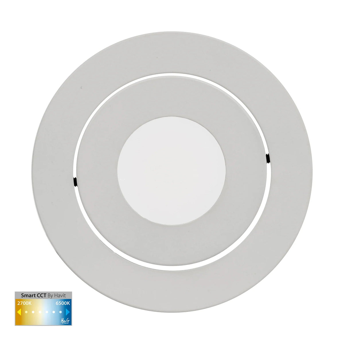 Havit PRIME-SMART LED Downlight - 12W, 105mm, RGBCW+CCT, Tunable, Wi-Fi, IP54, Tilt-Havit Lighting-Ozlighting.com.au
