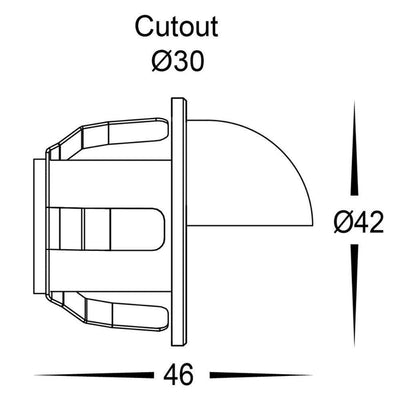 Havit SAKO - 1.5W/2W LED Exterior Mini Recessed Eyelid/Up/Down Step Light IP67 3000K - DRIVER REQUIRED-Havit Lighting-Ozlighting.com.au