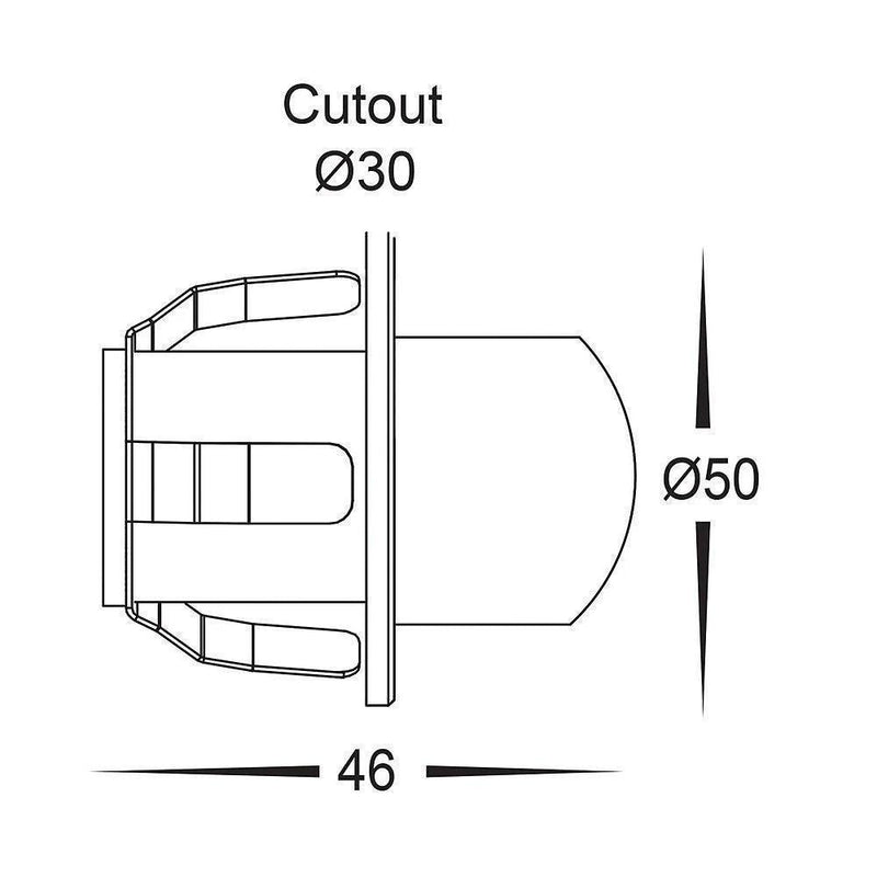 Havit SAKO - 1.5W/2W LED Exterior Mini Recessed Eyelid/Up/Down Step Light IP67 3000K - DRIVER REQUIRED-Havit Lighting-Ozlighting.com.au