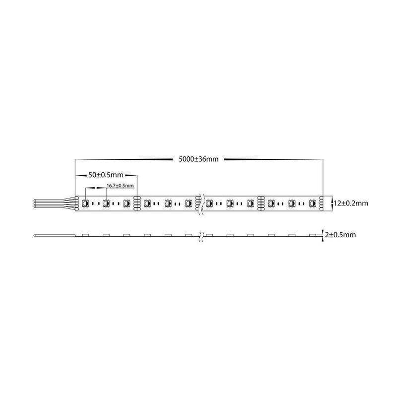 Havit STRIP-14.4-RGB+WW-WP - 14.4W 12V 16mm 60 LED Strip Light Per Metre IP54/IP67 RGB+WW - 12V DRIVER REQUIRED-Havit Lighting-Ozlighting.com.au