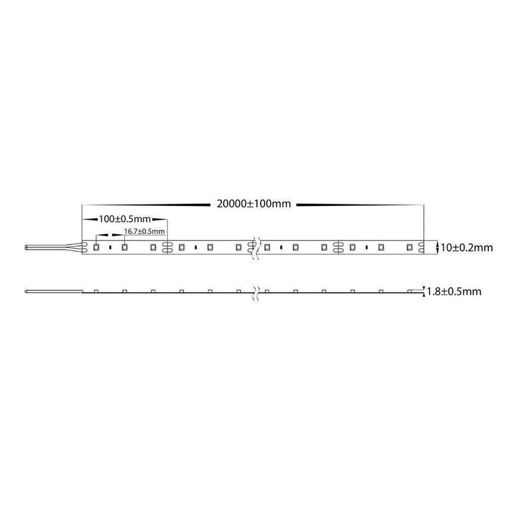 Havit STRIP-4.8-LR - 4.8W 24V 10mm Long Run 60 LED Strip Light Per Metre IP20 - 24V DRIVER REQUIRED-Havit Lighting-Ozlighting.com.au