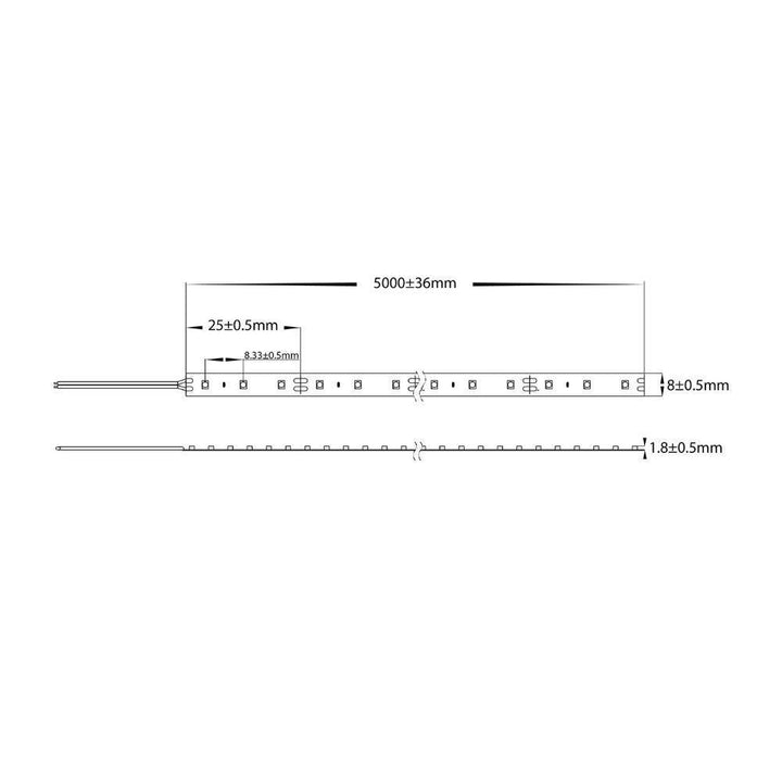 Havit STRIP-9.6 - 9.6W 12V 8mm 120 LED Strip Light Per Metre IP20 - 12V DRIVER REQUIRED-Havit Lighting-Ozlighting.com.au