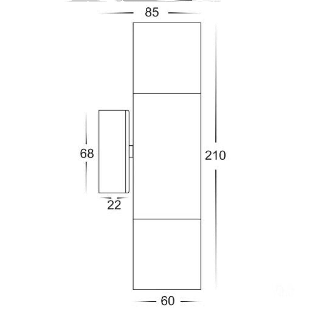 Havit TIVAH - Exterior Up & Down Wall Light - 12V DRIVER REQUIRED-Havit Lighting-Ozlighting.com.au