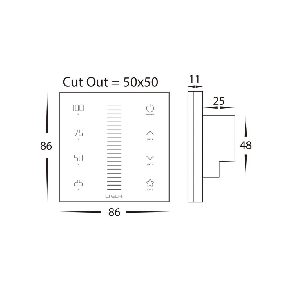 Havit WALL CONTROL LED Strip Controller - Single Colour-Havit Lighting-Ozlighting.com.au