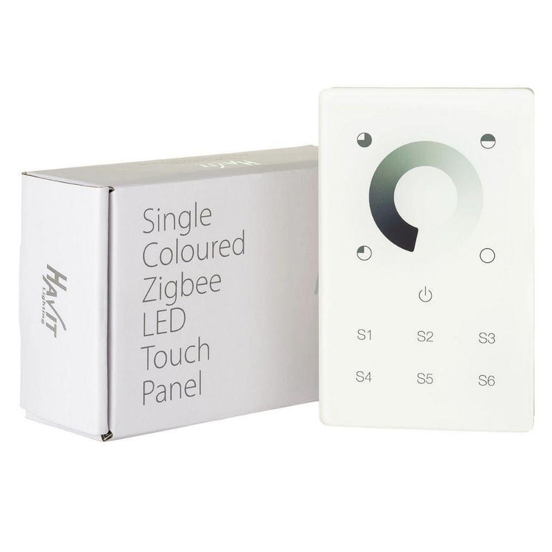 Havit ZIGBEE-TOUCH-PANEL - Single Coloured Zigbee LED Touch Panel Wall Switch Plate-Havit Lighting-Ozlighting.com.au