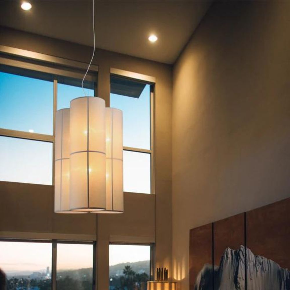 Lexi AILSA Pendant - 1/6 Light, Linen-Lexi Lighting-Ozlighting.com.au