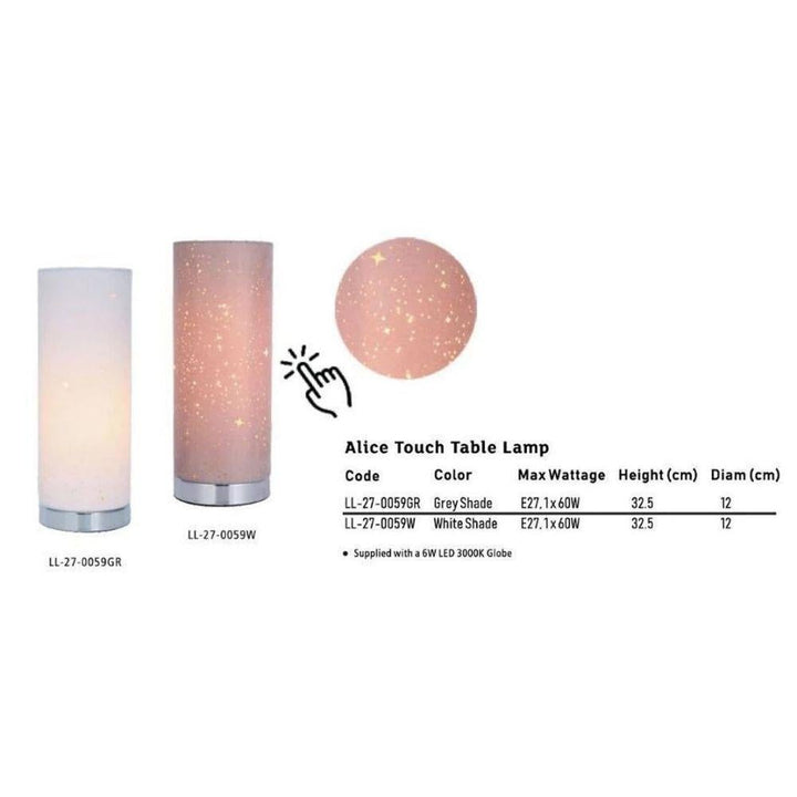 Lexi ALICE - Touch Table Lamp-Lexi Lighting-Ozlighting.com.au