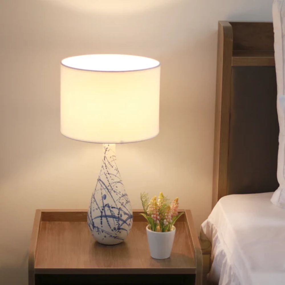 Lexi ASHLEIGH - Ceramic Blue Ink Table Lamp-Lexi Lighting-Ozlighting.com.au