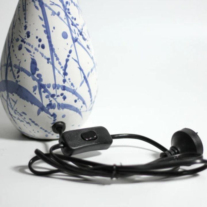 Lexi ASHLEIGH - Ceramic Blue Ink Table Lamp-Lexi Lighting-Ozlighting.com.au