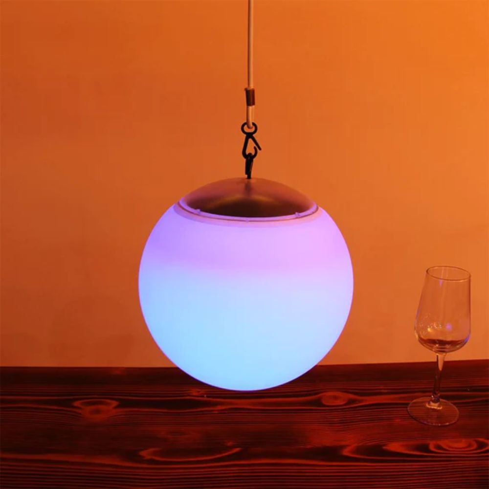 Lexi HANGING BALL LED Pendant - Solar, USB Rechargeable-Lexi Lighting-Ozlighting.com.au