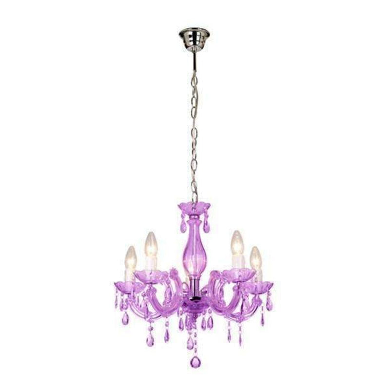 Lexi LA SPEZIA - 5 Light Acrylic Faux Crystal Chandelier-Lexi Lighting-Ozlighting.com.au