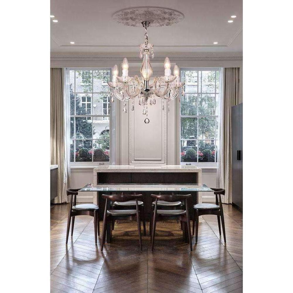 Lexi LA SPEZIA Chandelier - 5 Light Acrylic Faux Crystal-Lexi Lighting-Ozlighting.com.au