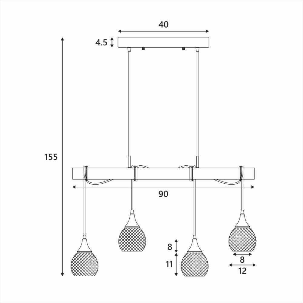 Lexi LARS Pendant - 4 Light-Lexi Lighting-Ozlighting.com.au