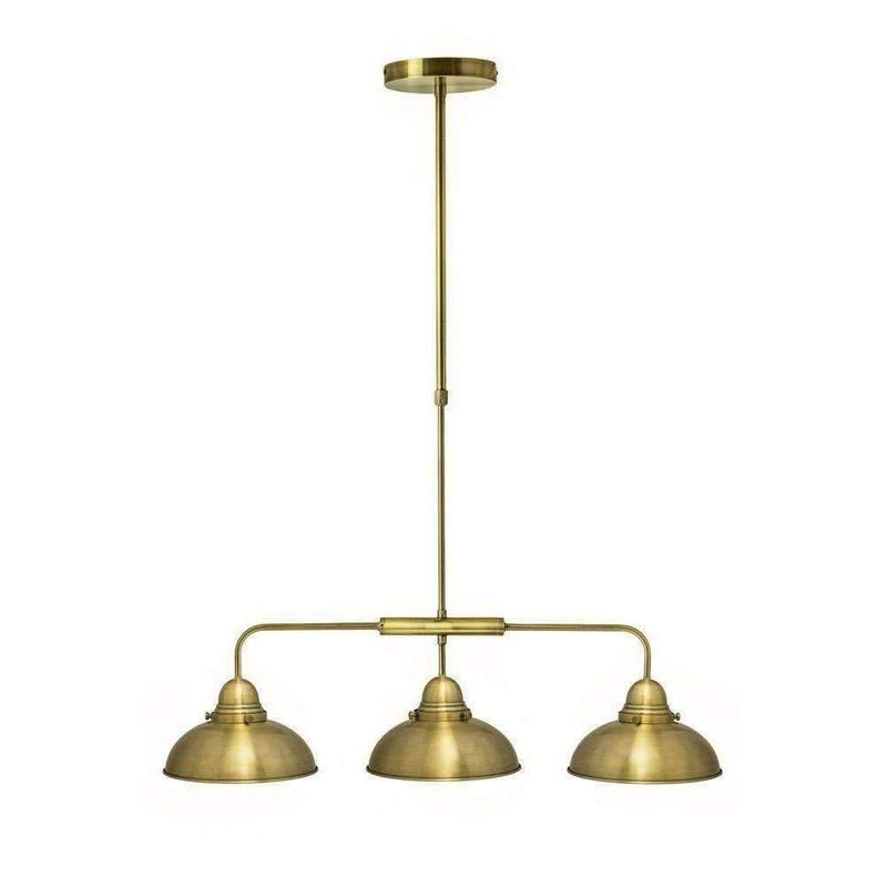 Lexi MANOR - 3 Light Pendant Weathered Brass Pendant-Lexi Lighting-Ozlighting.com.au