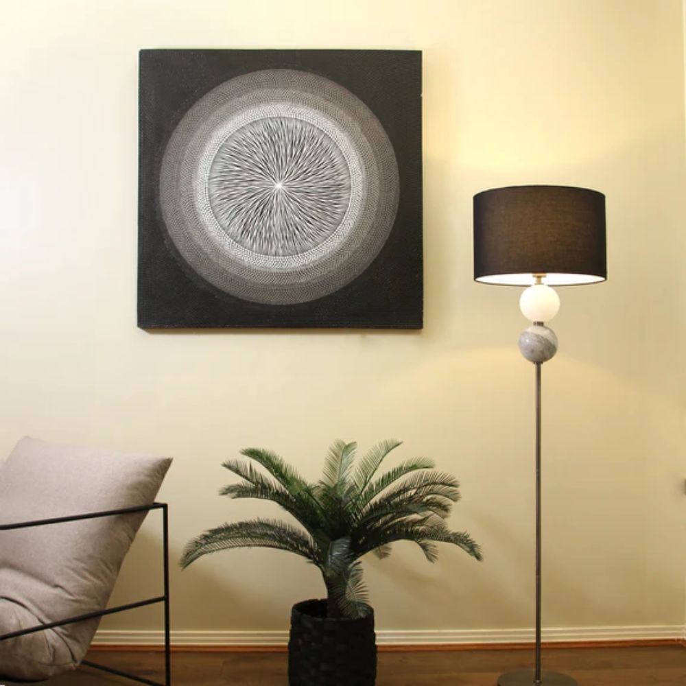 Lexi MURANO Floor Lamp - Pewter/Brass-Lexi Lighting-Ozlighting.com.au