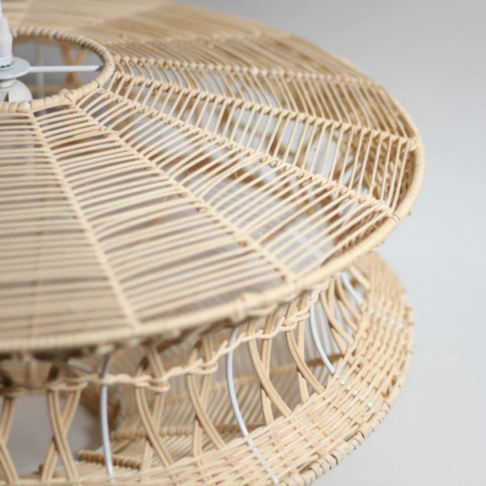 Lexi PARAMETRIC Pendant - 1 Light Rattan-Lexi Lighting-Ozlighting.com.au