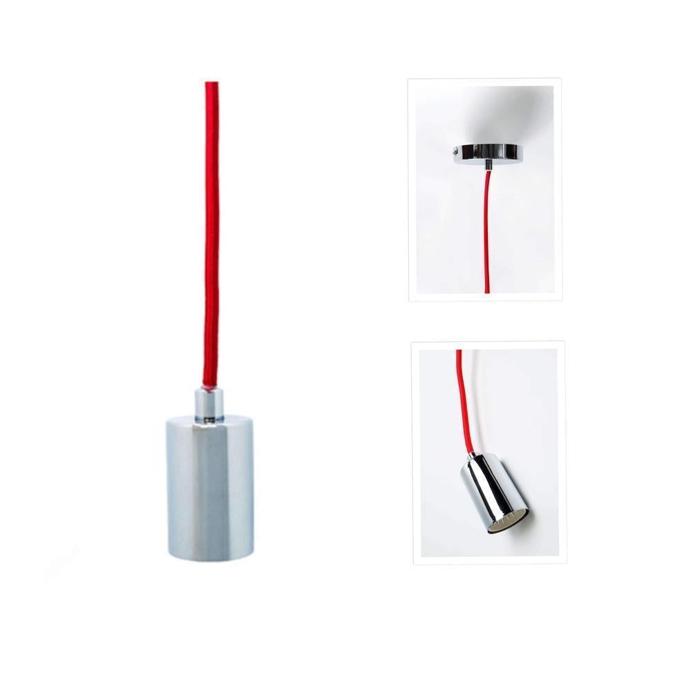 Lexi PHAROS Pendant - 1 Light Suspension Cable, Red-Lexi Lighting-Ozlighting.com.au
