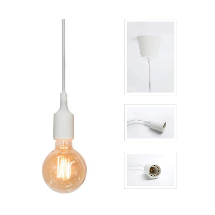 Lexi POLLY - 1 Light Pendant with Fabric Cable-Lexi Lighting-Ozlighting.com.au