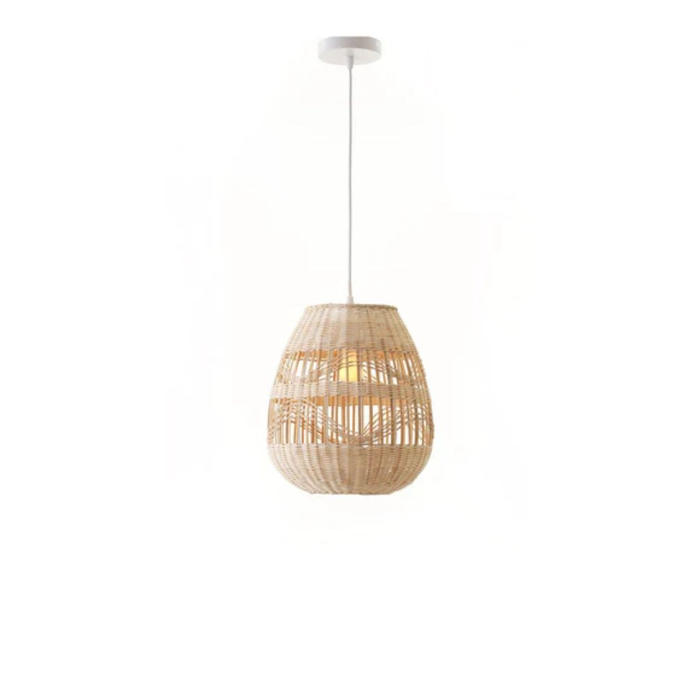 Lexi SHIRI Pendant - 1 Light Rattan-Lexi Lighting-Ozlighting.com.au