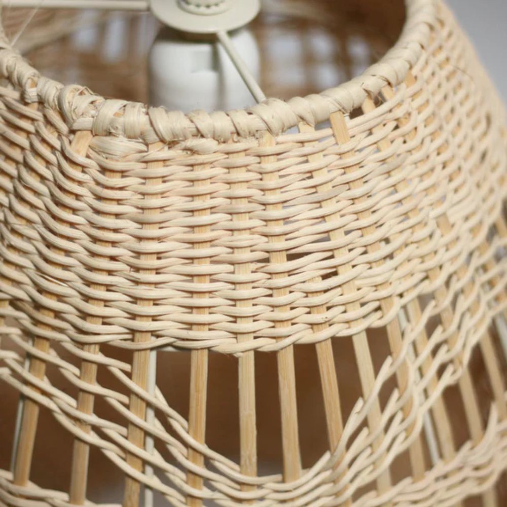 Lexi SHIRI Pendant - 1 Light Rattan-Lexi Lighting-Ozlighting.com.au
