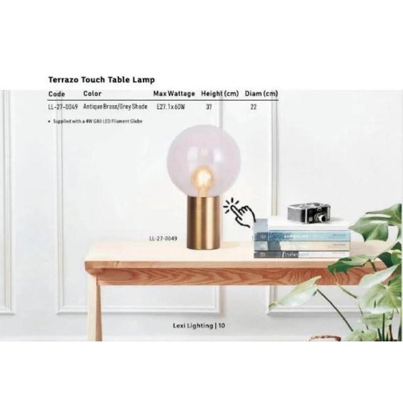 Lexi TERRAZO - Touch Table Lamp-Lexi Lighting-Ozlighting.com.au