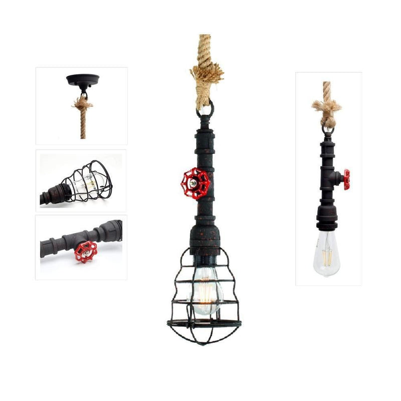 Lexi VINTAGE - 1 Light Pipe Pendant-Lexi Lighting-Ozlighting.com.au