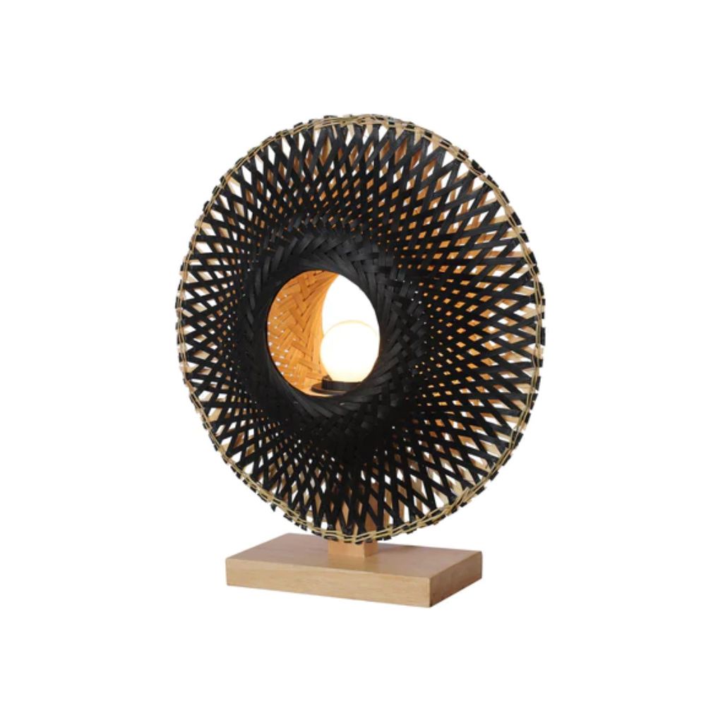Lexi YVONNE - Toroidal Bamboo Table Lamp-Lexi Lighting-Ozlighting.com.au