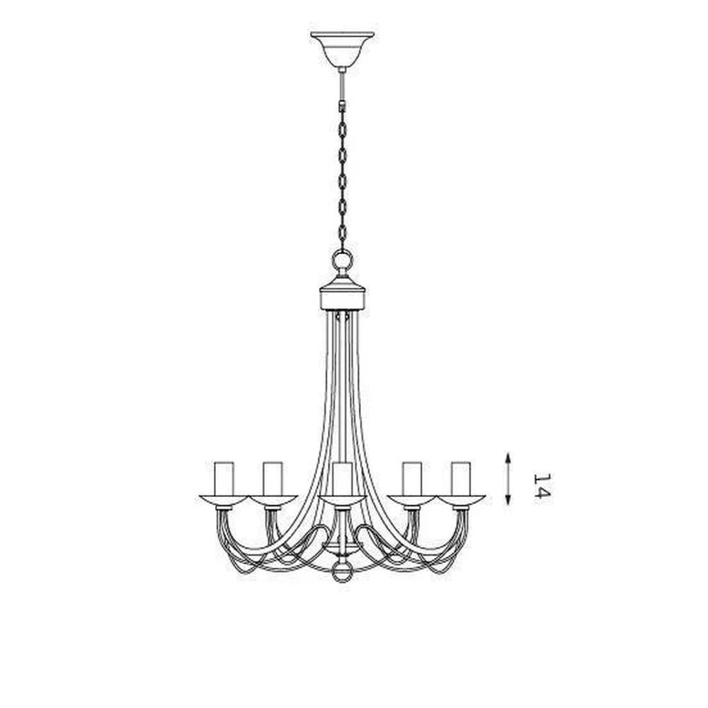 Lexi ZANZIBAR Chandelier - 5 Light-Lexi Lighting-Ozlighting.com.au