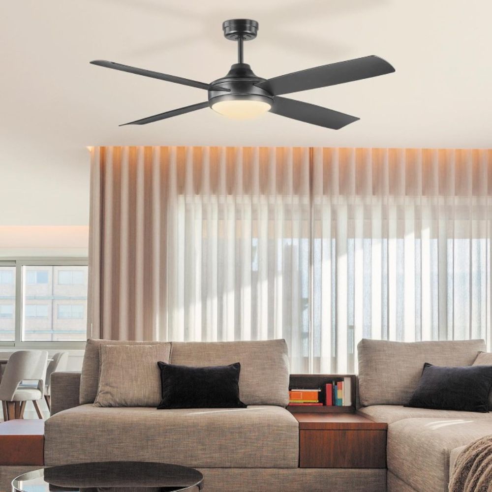 Mercator AIRNIMATE AC Ceiling Fan - 4 Blade 1320mm 52", Light-Mercator-Ozlighting.com.au