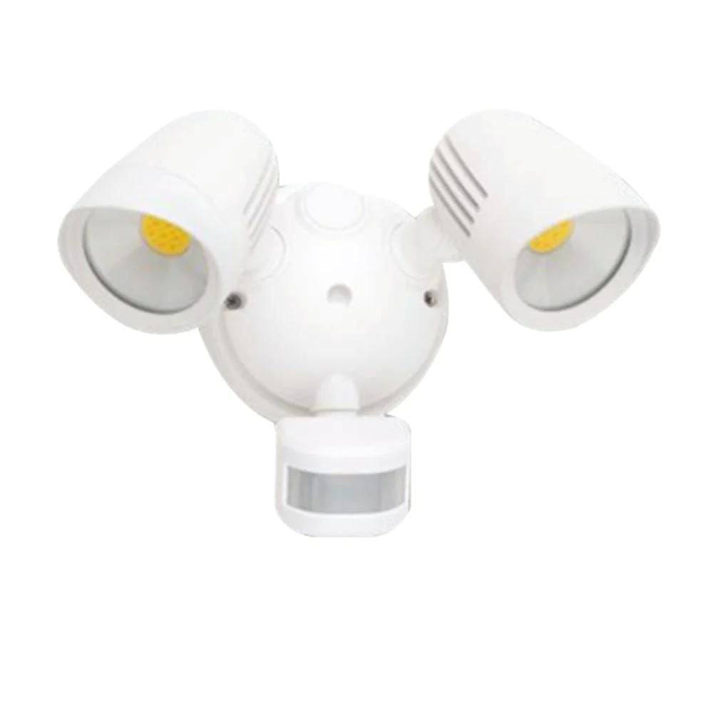 Mercator CICERO Twin Head LED Outdoor Spotlight - 20W Colour Switchable, Security Light with Sensor IP54-Mercator-Ozlighting.com.au